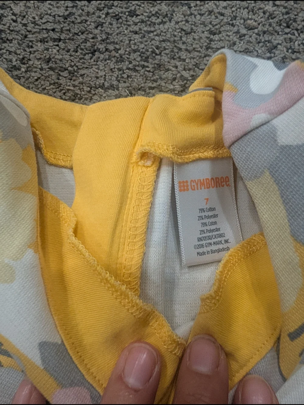 Gymboree Yellow, Pink & Gray Floral Dress